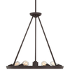 LAMPA sufitowa THEATER ROW QZ-THEATER-ROW6IS Elstead QUOIZEL industrialna OPRAWA plafon koło srebrne