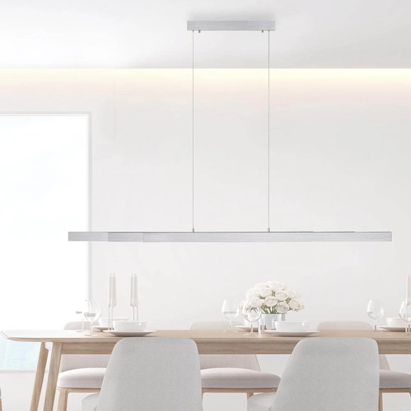 Wisząca lampa liniowa Luzi do salonu LED 13W aluminium