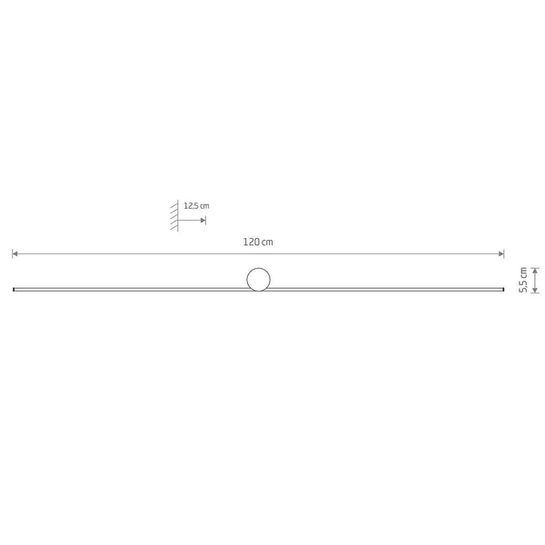 Przyścienna lampa listwa SPIN 11585 LED 16W 3000K biały