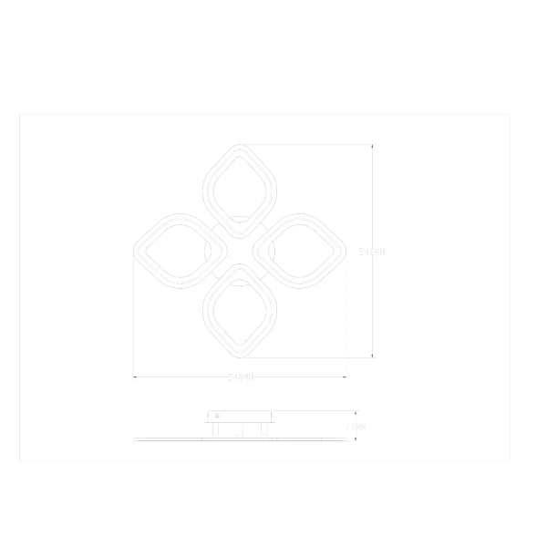 Natynkowy plafon do salonu Illumia MS236040R-BK LED 30W 3000-6000K czarny