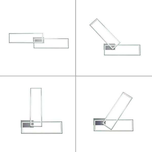 Sufitowa lampa na pilot FELIX srebrna 14635-55 1xLED 45W 2700-5000K RGB zmienna barwa