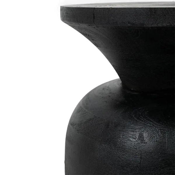 Stolik kawowy BISATO MM001501100323 czarny drewniany do salonu 35cm