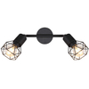 Industrialna LAMPA sufitowa XARA I 54802S-2 Globo druciana OPRAWA metalowy plafon reflektorki czarne