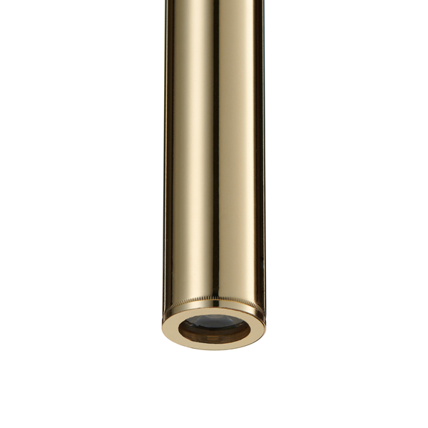 Lampa wisząca do jadalni Golden Pipe DN916 Step sopel tuba złota