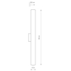 Kinkiet nad lustro Ice Tube 8118 ledowa lampa 12W 4000K srebrna