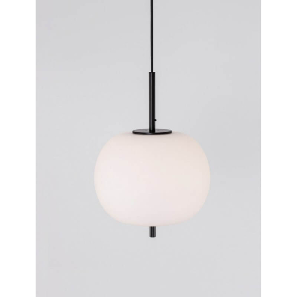 Kulista lampa wisząca MARC LE42718 szklana kula biała czarna