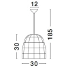Lampa wisząca boho REYNOSA LE42948 do jadalni beżowa czarna