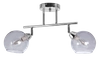 Modernistyczna LAMPA sufitowa VEN K165-2 loftowa OPRAWA szklana molekuły chrom przydymione