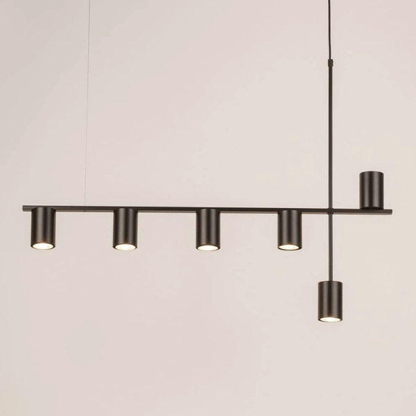 Metalowa lampa zwisająca Vendo 33695 Sigma reflektory tuba czarna