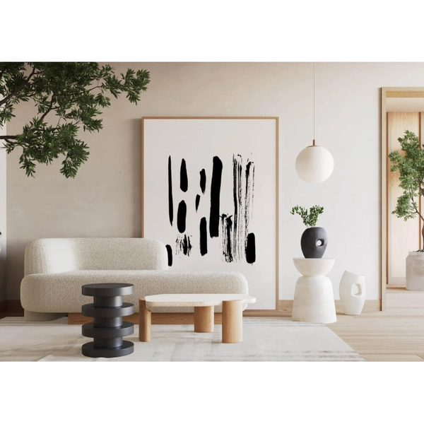 Minimalistyczna lampa wisząca ALUR 11150119 Kaspa do jadalni biała dąb