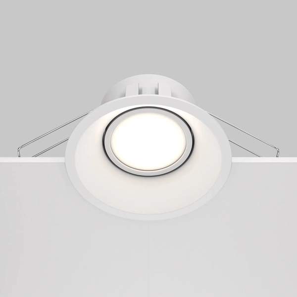 Wpuszczane oczko sufitowe Dot DL028-2-01W okrągłe białe