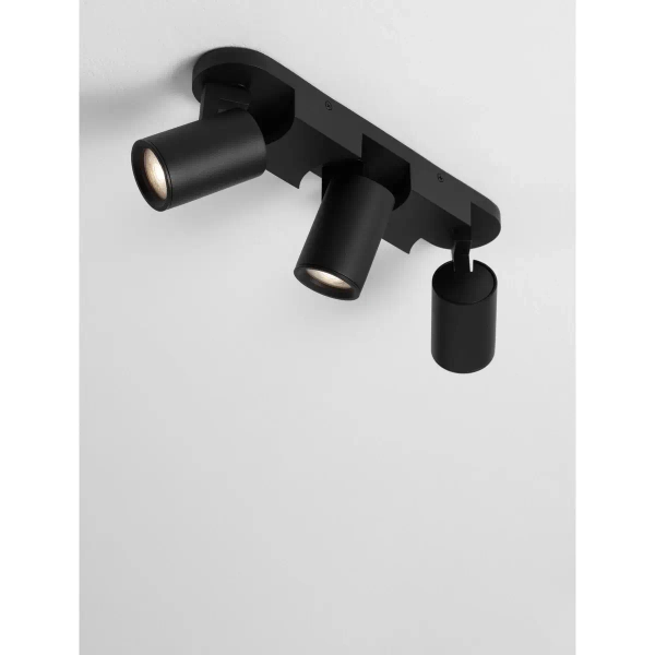 Nasufitowa lampa potrójna LUNBIRA LE45662 regulowana metalowa czarna