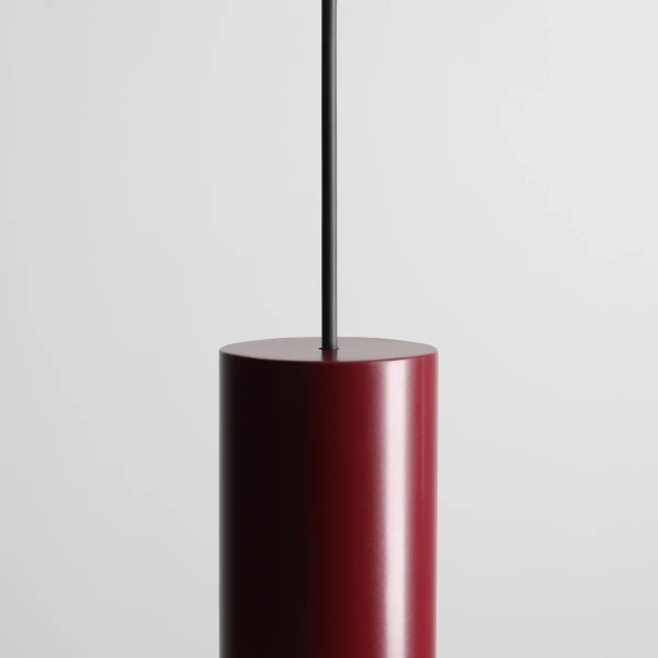 Owalna lampa zwisająca Flo Ruby M 7000G27_M czerwona