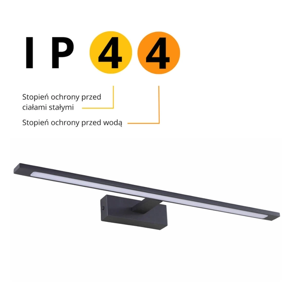 Łazienkowy kinkiet ścienny Isla GS-LWB-12W BK CCT Light Prestige LED 12W regulacja barwy IP44 czarny