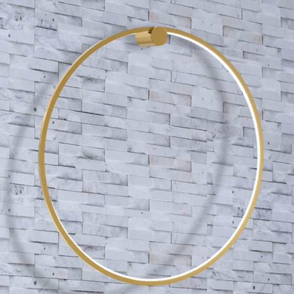 Okrągły kinkiet do łazienki Saturno ML8853 Milagro LED 46W 4000K IP44 złoty
