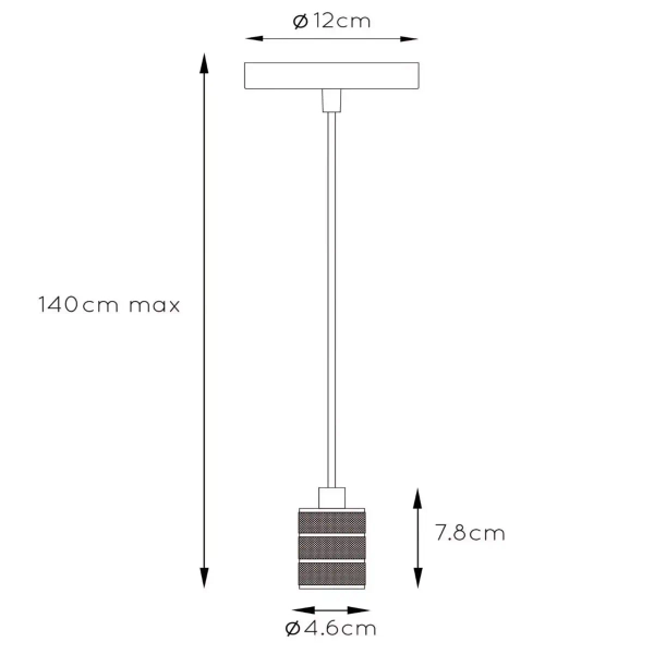 Okrągła lampa wisząca Jova 08426/01/30 Lucide szklana złota czarna