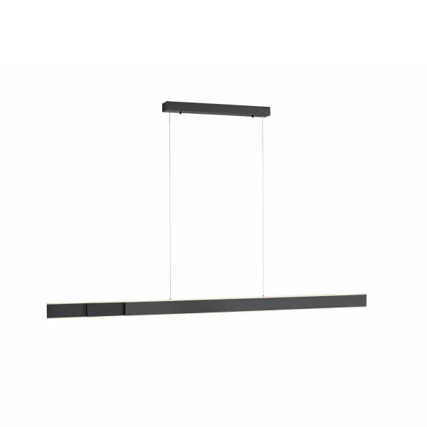 Lampa wisząca nowoczesna PURE-LUME antracyt LED 76W 2700-5000K podłużna listwa do salonu 2738-13