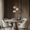 Potrójna wisząca lampa Lava Brown 11036 szklane kule brązowy