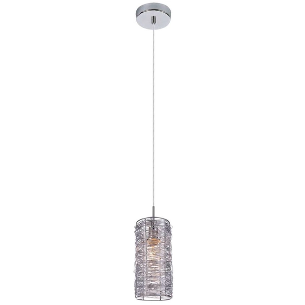 Wisząca lampa Linton MDM2136/1 Italux szklane tuby srebrne