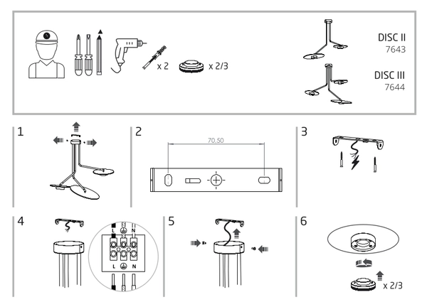 Sufitowa lampa nowoczesna Disk 7644 do jadalni nad stół czarna