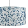 Abażurowy klosz do lampy Down DOW1623-EH Dar Lighting kwiaty tuba biały niebieski