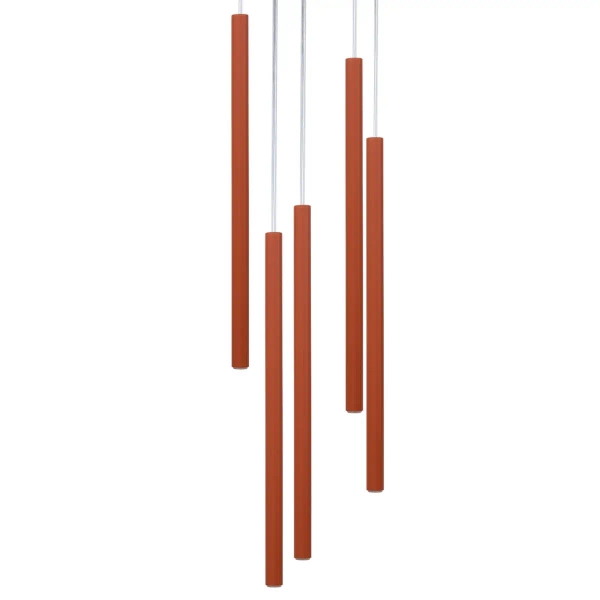 Nowoczesna zwisająca lampa Sopel 5 41459 metalowe tubki ceglane