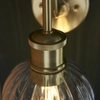Lampa ścienna szklana kula L&-195507 Light& do czytania IP44 mosiądz