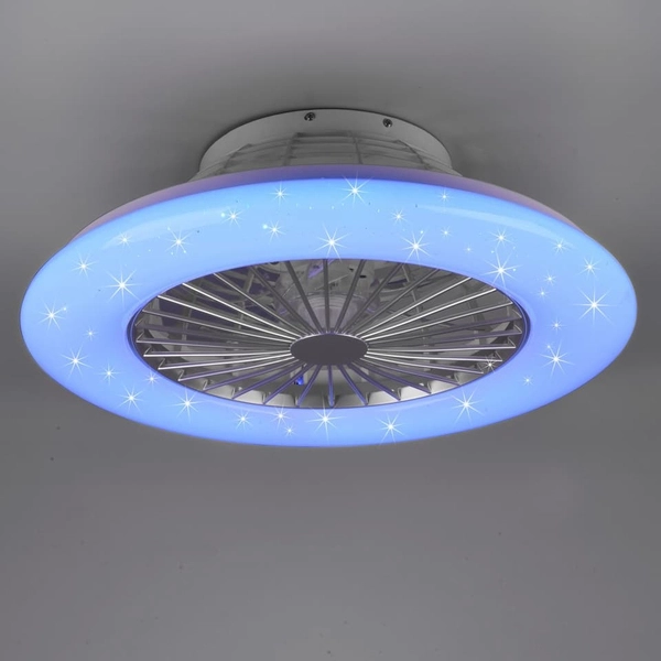 Wentylator sufitowy STRALSUND R62522987 RL Light LED 30W 3000-6500K RGB plafon okrągły srebrny