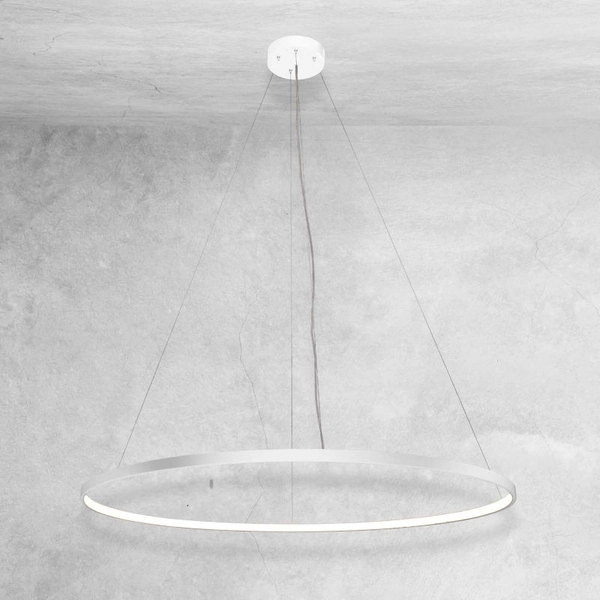 Nowoczesna lampa wisząca Agari LED 38W 3000K do pokoju biała