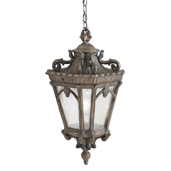 Wisząca lampa zewnętrzna Tournai KL-TOURNAI8-XL Elstead KICHLER ogrodowa OPRAWA metalowa latarenka zwis vintage IP44 antyczny mosiądz