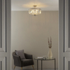Sufitowa lampa glamour L&-190264 Light& z kryształkami nikiel