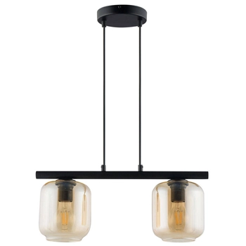 LAMPA wisząca GLOSS 32251 Sigma szklana OPRAWA loftowa ZWIS czarny bursztynowy