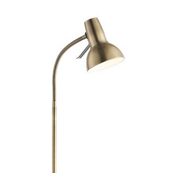 Regulowana lampa podłogowa na peszlu Amalfi 76605 mosiądz