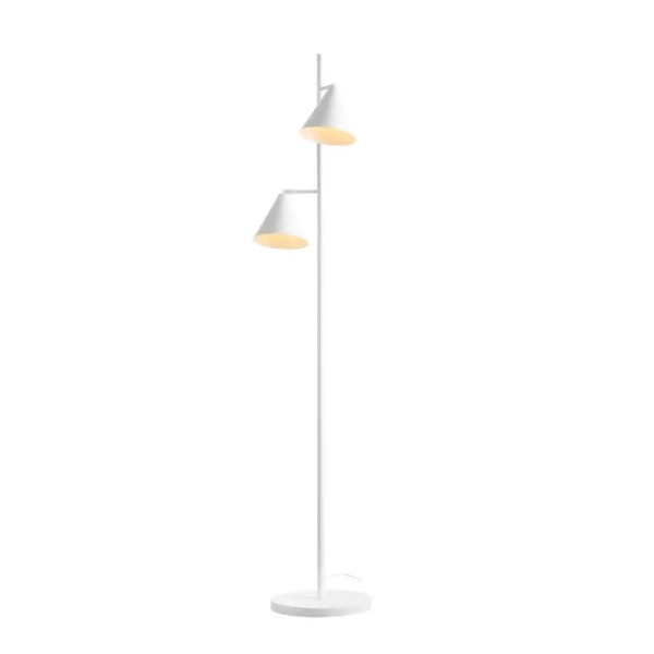 Podłogowa lampa do salonu FORM 1108A_2 metalowa biała