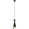 Loftowa LAMPA wisząca MALIA PND-85949-1 BK+GD Italux metalowa OPRAWA zwis industrialny geometryczny czarny złoty