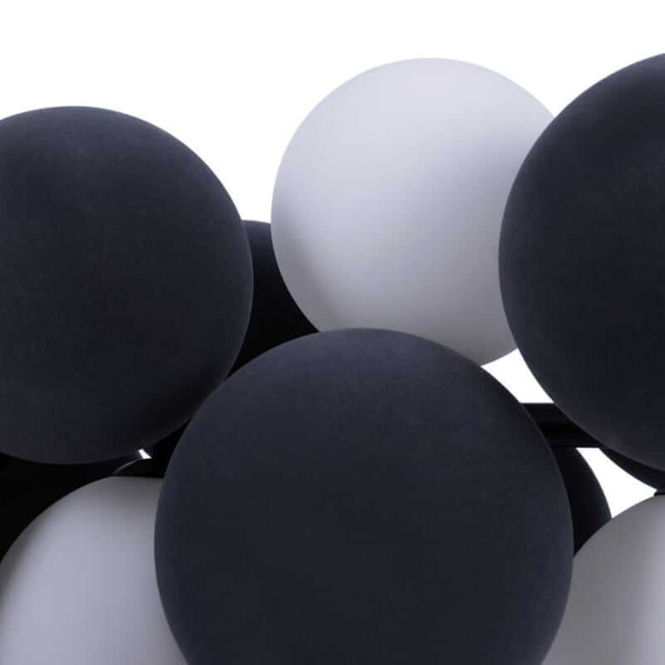 Lampa kulista wiesząca Vino ABR-GRAPPA-H-S Abruzzo balls czarne białe