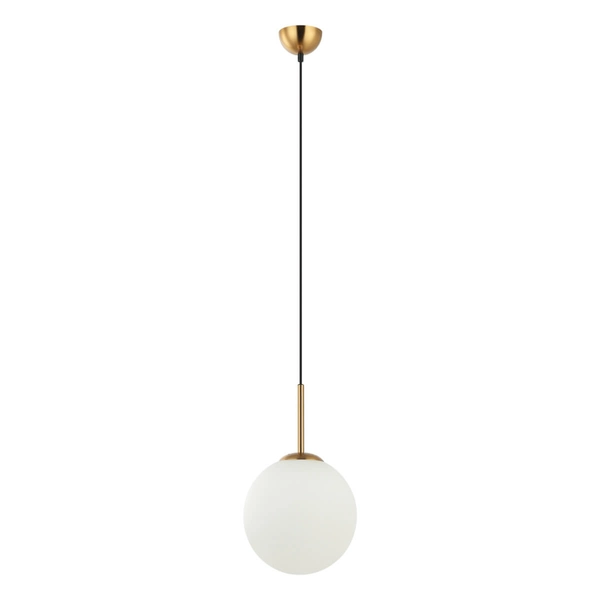 Wisząca lampa kulista Deore PND-5578-1M-BRO szklana kula ball brąz antyczny