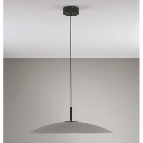 Wisząca lampa PECA LE44271 LED 17W 3000K kopuła szara czarna