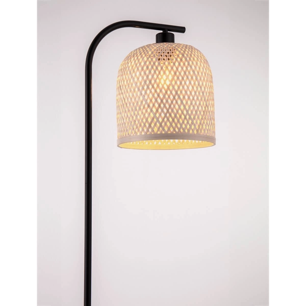 Podłogowa lampa TALITAS LE44513 ekologiczna eco naturalna czarna