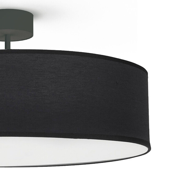 Abażurowy plafon minimalistyczny Violet 7961 okrągły czarny hol