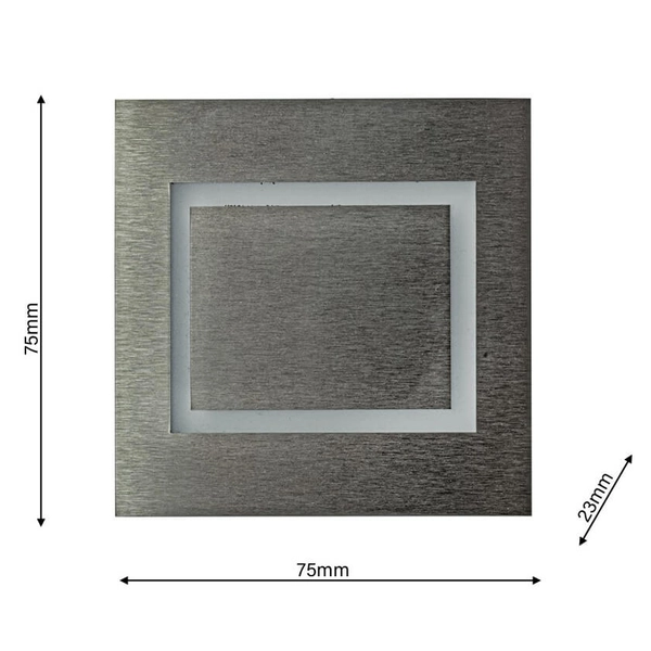 Schodowa lampa Deco EKS4437 Eko-light LED 0,6W 3000K kwadrat biały srebrny