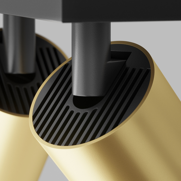 Lampa sufitowa Focus S C051CL-U-02BMG Maytoni reflektory nad stół czarne złote