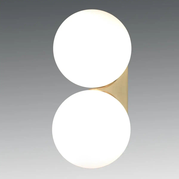 Kinkiet ścienny art deco DOT ST-10560-W2 biały złoty szklany metalowy G9 230V do sypialni