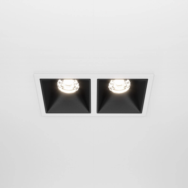 Wpust sufitowy Alfa DL043-02-10W4K-SQ-WB LED 20W 4000K biały czarny