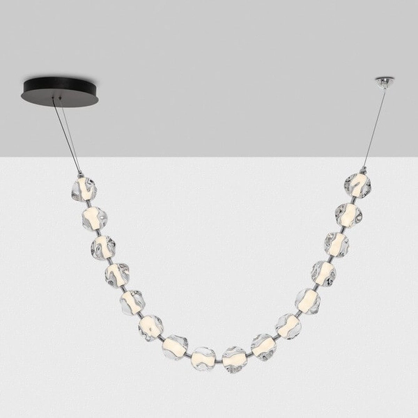 Lampa wisząca łańcuszek CHEPEN LE44423 LED 71W 3000K czarny chrom