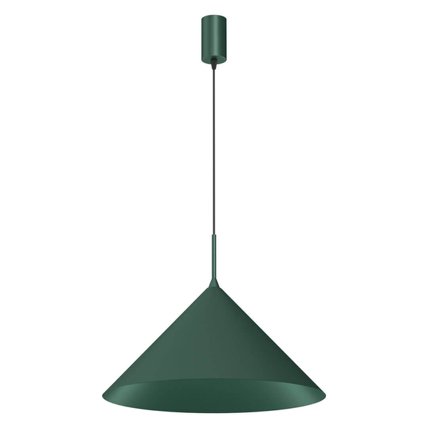Stożkowa lampa wisząca Capital MLP0955 Milagro do salonu zielony