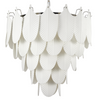 Wisząca lampa Palermo P21473WH Cosmolight ceramiczna liście białe