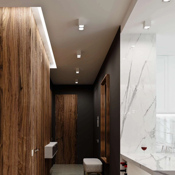 Plafon LAMPA sufitowa LYON 2 LP-5881/2SM BK Light prestige prostokątna OPRAWA metalowy downlight regulowany czarny