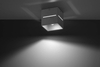Plafon LAMPA sufitowa SL.0208 kwadratowa OPRAWA metalowa kostka cube szara