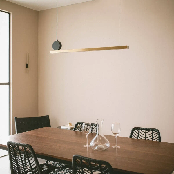 Ledowa lampa wisząca Cavalese ABR-LWLCAV-14W LED 14W belka złota czarna